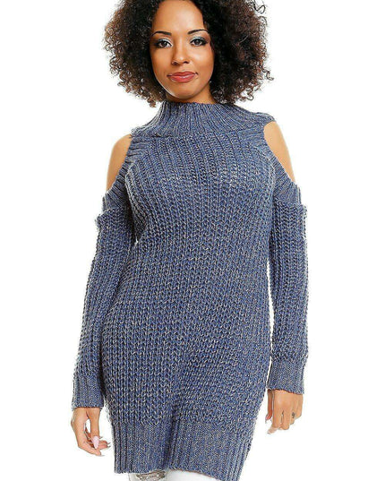 Chic Peek-a-Boo Shoulder Maternity Sweater for Modern Moms