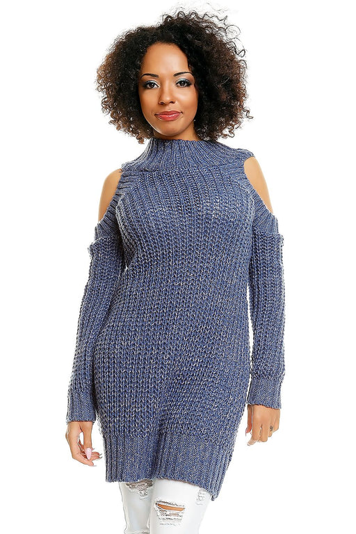 Pregnancy Style: Cozy Maternity Sweater with Peek-a-Boo Shoulders