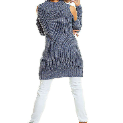 Chic Peek-a-Boo Shoulder Maternity Sweater for Modern Moms