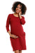 Knit Maternity Dress with Breastfeeding Panel and Pockets