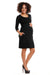 Pregnancy and Nursing Knitted Dress with Peekaboo Panel and Pockets