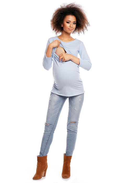 Chic Comfort Maternity Tunic with Breastfeeding Convenience