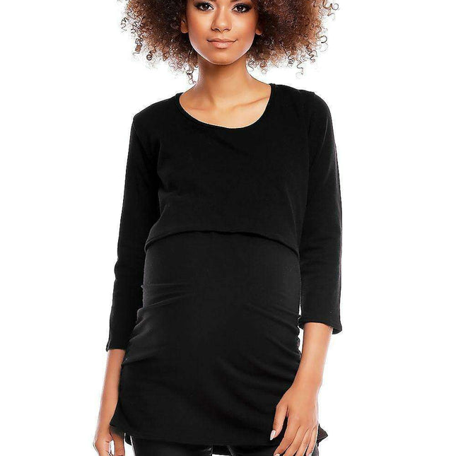 Elegant Cotton Maternity & Nursing Tunic - The Perfect Fusion of Style and Comfort for Moms