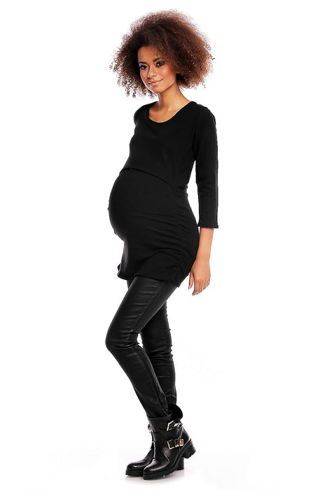 Pregnancy & Nursing Friendly Cotton Tunic - Comfort and Style for Moms
