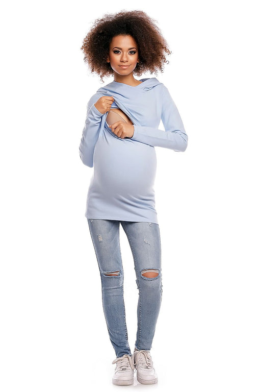 Sporty Maternity Hoodie with Hidden Breastfeeding Layer - L/XL Size