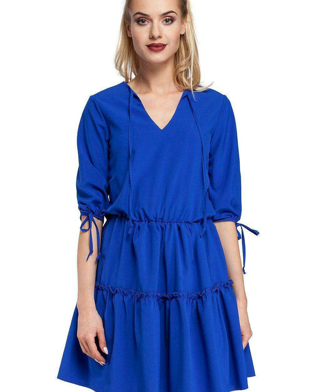 Bohemian Elegance Ruffle Midi Dress - Moe Model 85003