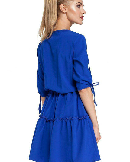 Bohemian Elegance Ruffle Midi Dress - Moe Model 85003