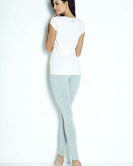 Elegant Bow Embellished Cotton Leggings Size Small Couture