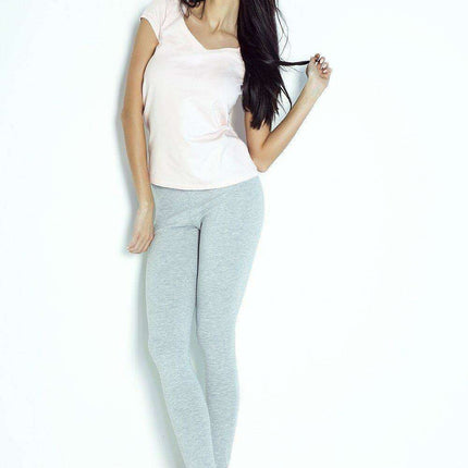 Elegant Bow Embellished Cotton Leggings Size Small Couture