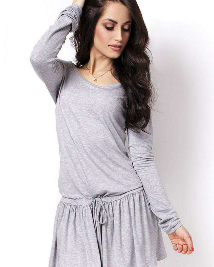 Elegant Ruffled Cotton Mini Dress Model 86963 Ivon