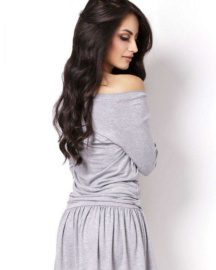 Elegant Ruffled Cotton Mini Dress Model 86963 Ivon