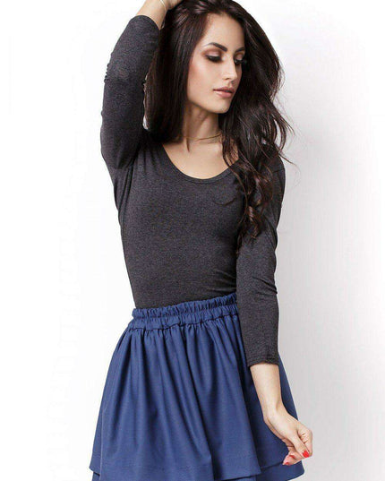 Flirty Double Layered Mini Skirt Waist Cinching Design LXL