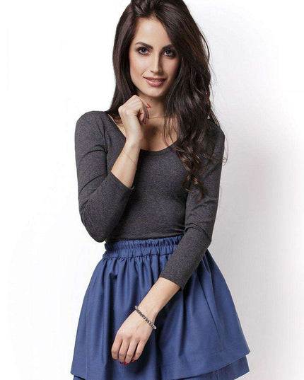 Flirty Double Layered Mini Skirt Waist Cinching Design LXL