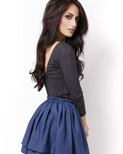 Elegant Backless Boat Neck Blouse Modern Chic Top Essentials