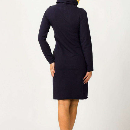 Sporty Chic Knit Daydress with Adjustable Sleeve Length