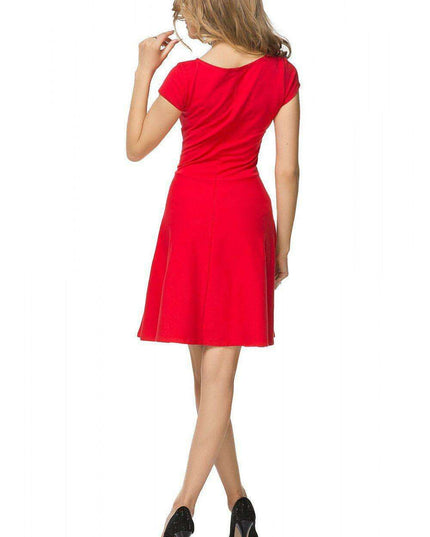 Flattering Boat Neck Cotton Midi Dress - Must-Have Spring/Summer Style