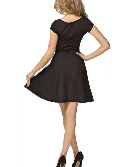 Elegant Flare Dress with Boat Neck for Effortless Summer Style