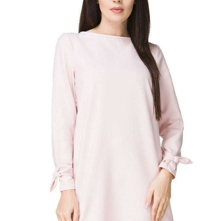 Elegant Eyelet Trapeze Mini Dress - Tessita Model 93580