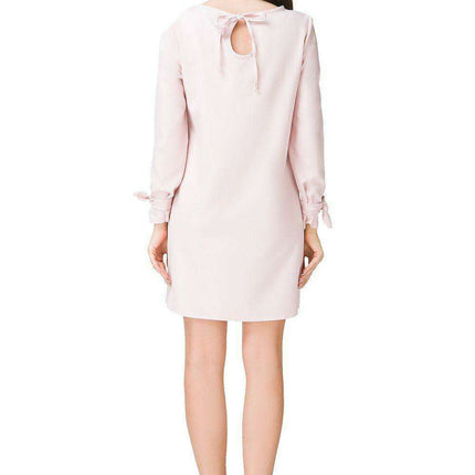 Elegant Eyelet Trapeze Mini Dress - Tessita Model 93580