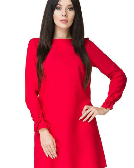 Chic Eyelet Mini Dress with Trendy Sleeves
