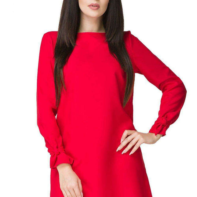 Chic Eyelet Mini Dress with Trendy Sleeves