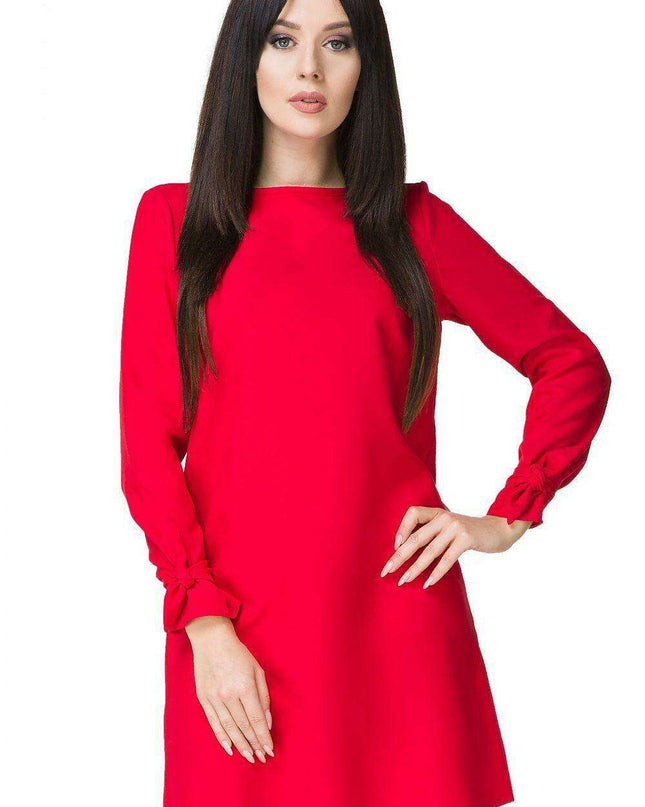 Chic Eyelet Mini Dress with Trendy Sleeves
