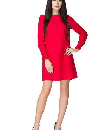 Chic Eyelet Mini Dress with Trendy Sleeves