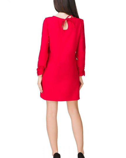 Chic Eyelet Mini Dress with Trendy Sleeves