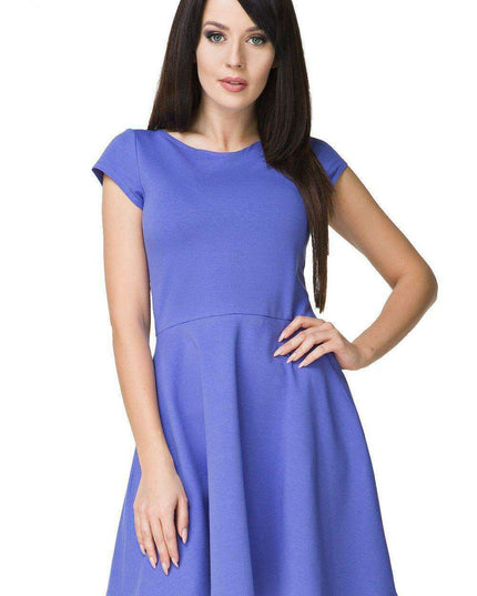 Elegant Summer Breeze: Tessita Flared Cotton Boat Neck Dress