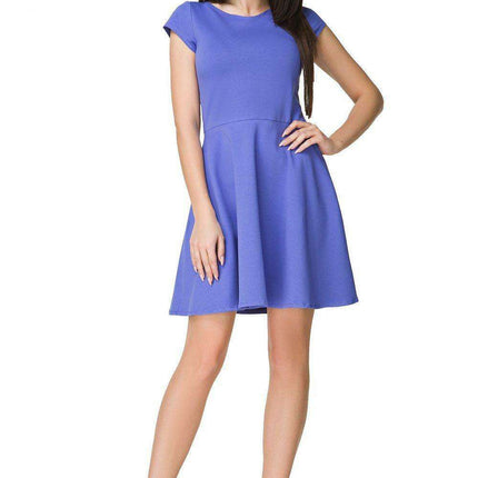 Elegant Summer Breeze: Tessita Flared Cotton Boat Neck Dress