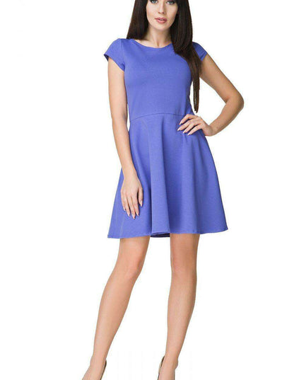 Elegant Summer Breeze: Tessita Flared Cotton Boat Neck Dress