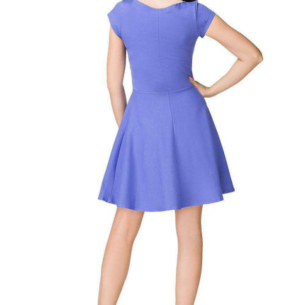 Elegant Summer Breeze: Tessita Flared Cotton Boat Neck Dress