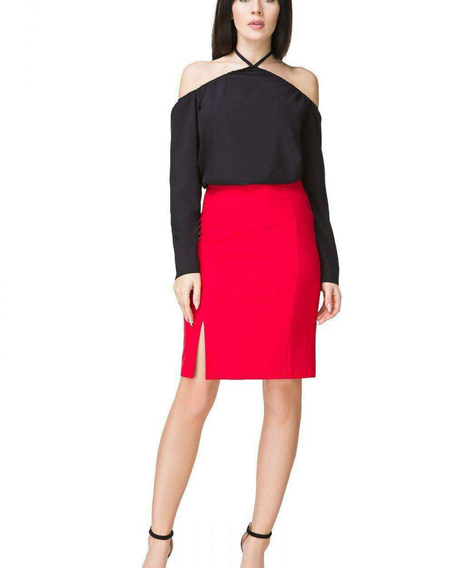 Elegant Neck-Tied Ruched Shoulder Blouse - Tessita 93608