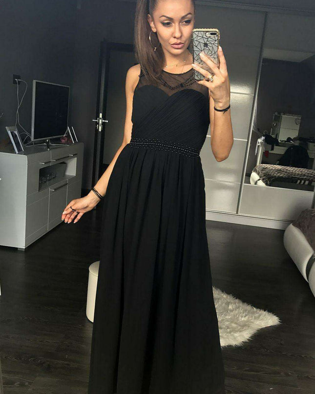 Elegant Mesh Corset Maxi Gown - YourNewStyle