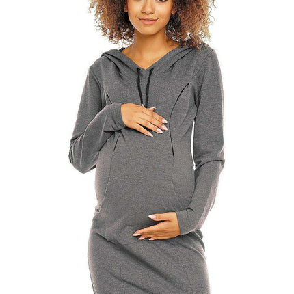 Chic Comfort Maternity and Nursing Hoodie Dress