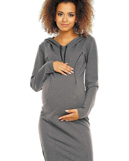 Chic Comfort Maternity and Nursing Hoodie Dress