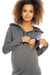 Pregnancy and Nursing Hooded Dress with Peek-a-Boo Zippers