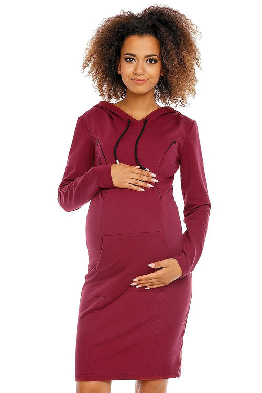 Pregnancy Hooded Nursing Dress "Cozy Comfort"