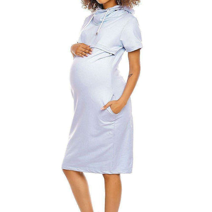 Mama Chic Maternity and Nursing Dress with Sneaky Zippers
