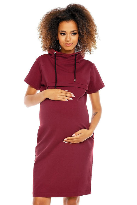 Pregnancy and Nursing Dress with Peekaboo Zippers