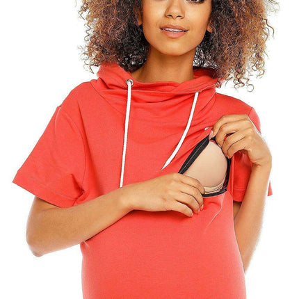 Mama Chic Maternity and Nursing Dress with Sneaky Zippers