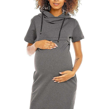Mama Chic Maternity and Nursing Dress with Sneaky Zippers