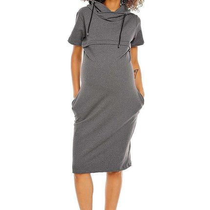 Mama Chic Maternity and Nursing Dress with Sneaky Zippers
