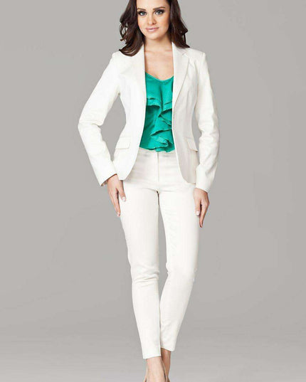 Chic Spring Sophistication: Women's Tailored Fashion Jacket - Style 12434
