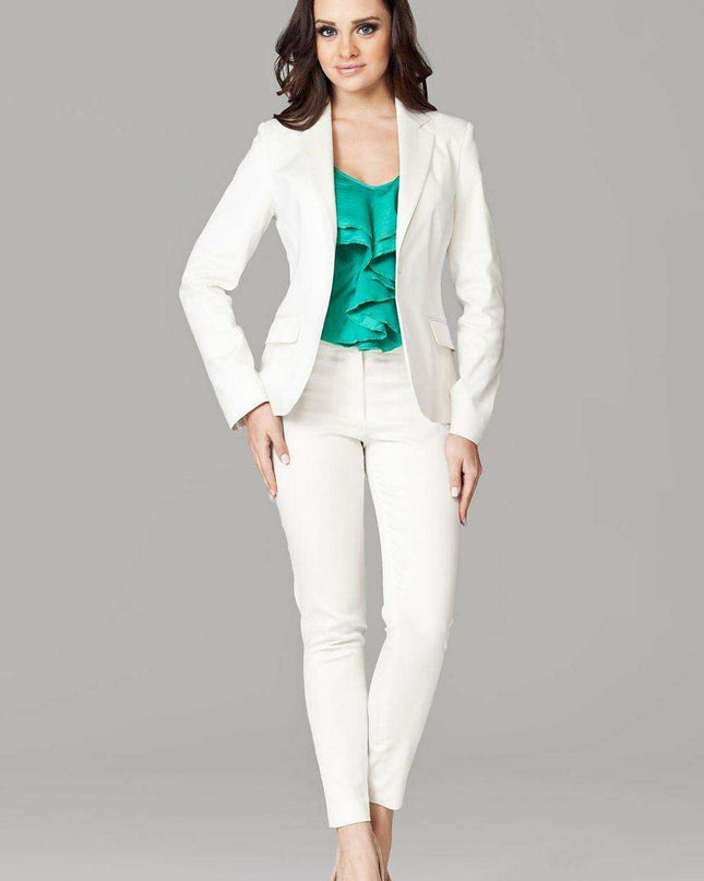 Chic Spring Sophistication: Women's Tailored Fashion Jacket - Style 12434