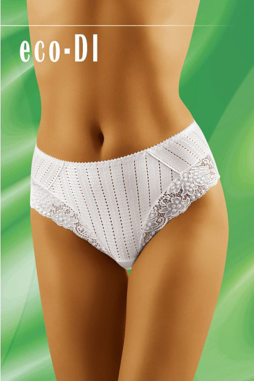 Chic Comfort Lace-Trimmed Mosaic Panties with Elastic Waistband