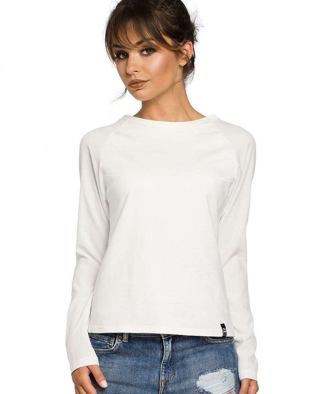 Effortlessly Chic Knit Sleeve Blouse for Stylish Elegance