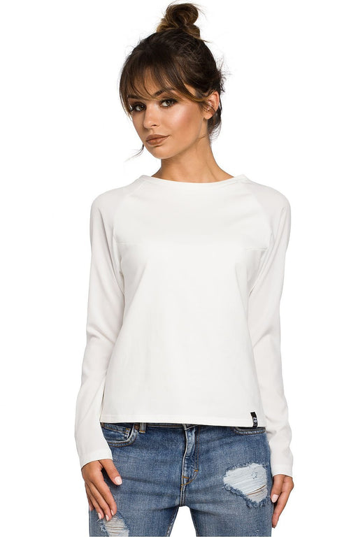Elegant Airy Blouse with Knitwear Sleeves