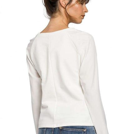 Effortlessly Chic Knit Sleeve Blouse for Stylish Elegance