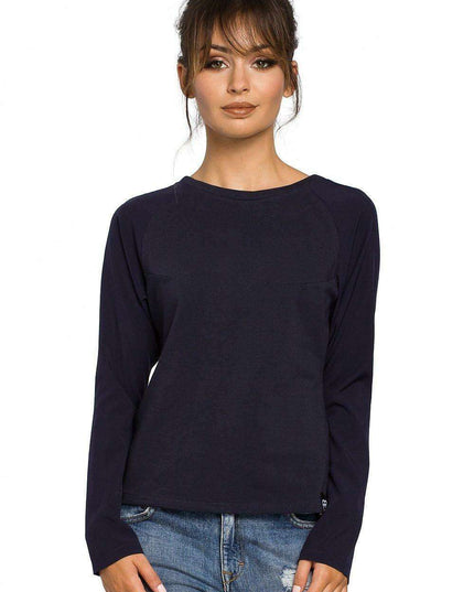 Effortlessly Chic Knit Sleeve Blouse for Stylish Elegance